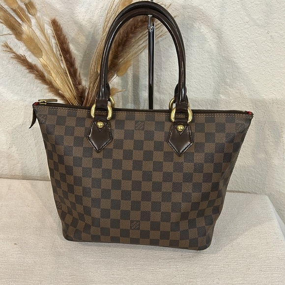Authentic Louis Vuitton Damier Saleya PM Ebene Tote Bag Brown with COA - Picture 5 of 16